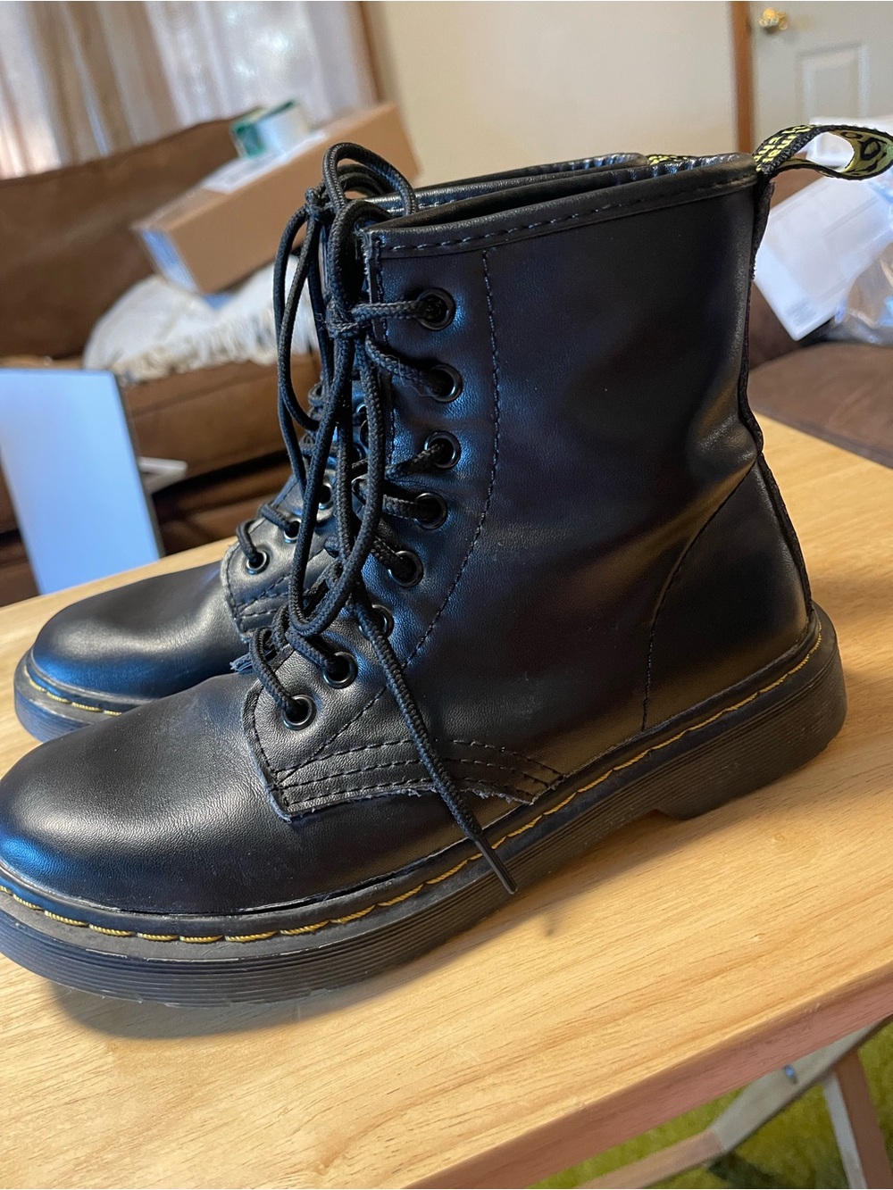 Karardo Black Lace Up Combat Boots Women's Size 7